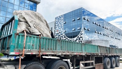 【滾（gǔn）噴機發貨】天津磁性材（cái）料客戶的自動滾（gǔn）噴機（jī）PR55發貨啦