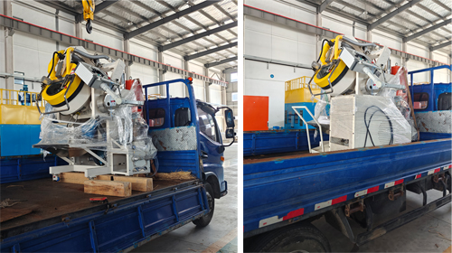 磁性材料老客戶的自動滾噴機發貨，用於鋁鐵硼噴塗