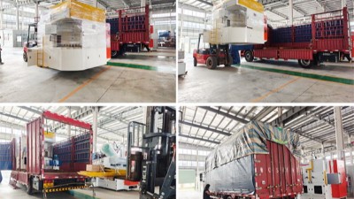 寧波汽車底盤（pán）部件客戶驗收後 噴膠機正式發貨